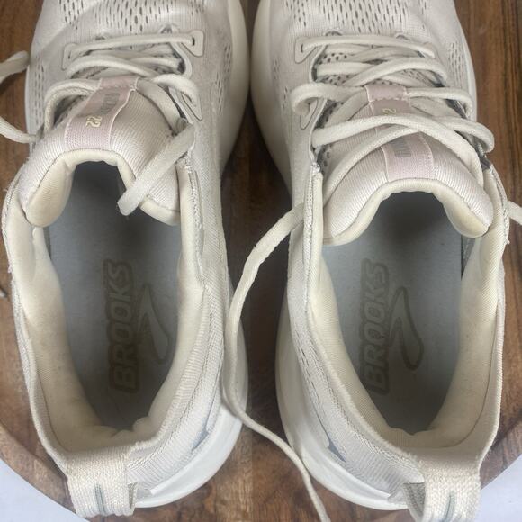 Brooks Glycerin 22 Almond Peach London Fog Womens White Size 11 Running Shoes - Picture 6 of 10